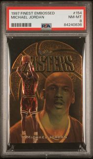 1997 Finest Embossed Michael Jordan #154 Psa 8
