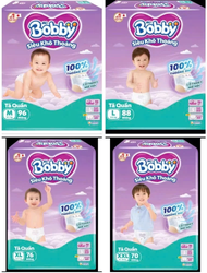 Tã/bỉm quần Bobby siêu thấm khô thoáng BOBBY ULTRA M96/L88/XL76/XXL70 GIa sap san