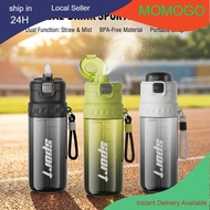 Sprayable Water Cup Ins Style Double-Drink Water Bottle With Straw 2-In-1 Drink Bottle 750ML Sports 