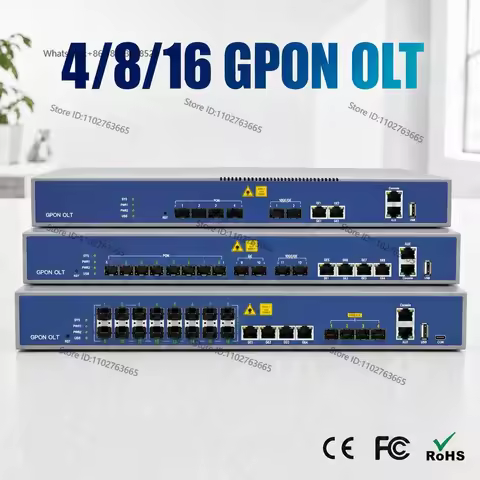 Wolck GPON FTTH Vsol V1600G0-B V1600G1-B V1600G2-B 4 8 16 Puertos Fiber Optical XPON OLT V-sol 4\8\1