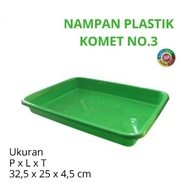 Komet Star Nampan Baki Plastik Komet Persegi Serbaguna Baki Bee Flash Merah Hijau Biru Kitchenware