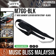 Levy's M7GG 2" Garment Leather Guitar Strap - Black (M7GGBLK)