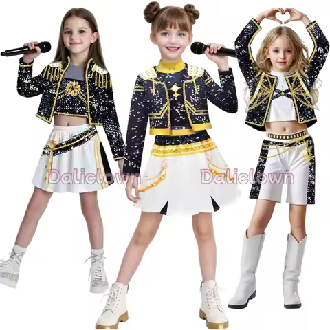 Rumi Mira Zoey Cosplay KPop Demon Hunters Girl Costume K Pop Huntrix Golden Costume Kids Child Hallo