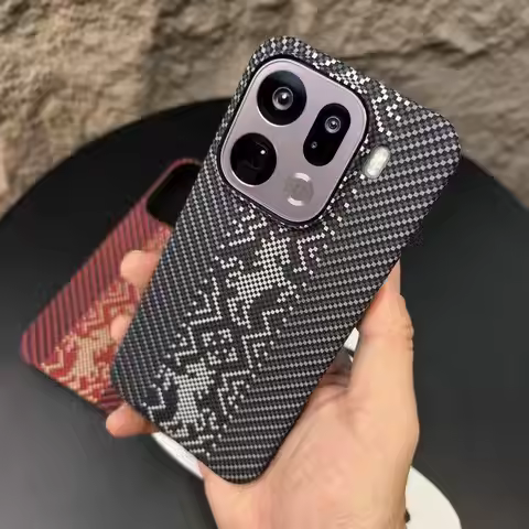 Luxury Ultra Thin Carbon Fiber Texture Plastic Phone Case For OPPO Find X9 X8 Pro X7 Ultra X8S Plus 