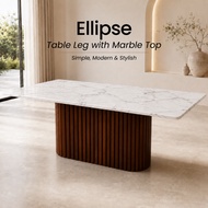 marble top with fluted table leg 5ft/6ft/7ft