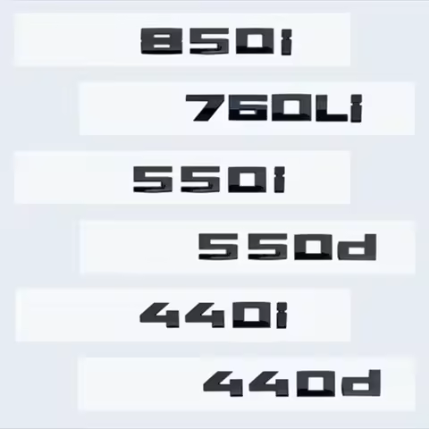 New Glossy Black 3D Letters Numbers M850i M760Li M550d M550i M440d M440i V12 Emblem for BMW 8 7 5 4 