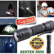 Senter Led Waterproof Pocket Flashlight Cahaya Terang Desain Minimalis Penerangan Pencahayaan Simple