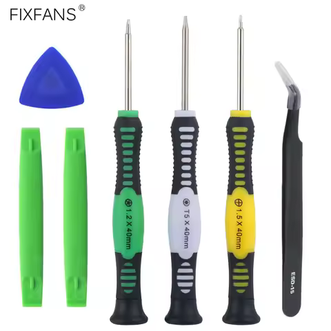 7Pcs Laptop Repair Tool Kit T5 Torx P5 Pentalobe PH000 Screwdriver Set Precision Tweezers for MacBoo