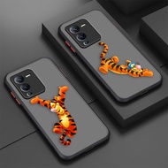 Matte Phone Case Skin Feeling Disney Cute Tiger For Vivo S1 S5 S6 S9 S9E T1 Z1 Z6 V11I V5 V23E V20SE X21UD X70 X60 PRO PLUS 5G Y91 Y93 Y91C IQOO5 IQOO7 IQOO NEO3  NEO5