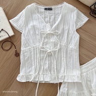 Áo kiểu nữ Irene tay hến viền ren ulzzang HAVANA AO440