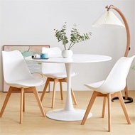 NIUYAO Solid Wood Round Modern Dining Table with Tulip Base Styl 並行輸入品