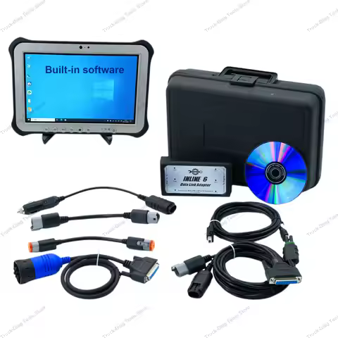 For INLINE 6 V8.9 V8.7 Data Heavy Duty Truck for Cummins Diagnostic Tools with Laptop / Tablet Built