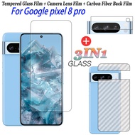 3 In 1 For Google pixel 8 pro Tempered Glass For Google pixel 8 pro Screen Protector For Google pixe