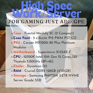 USED Intel 12700K 12 Cores 128GB DDR5 Supermicro X13SAE-F Corsair HX1200i Platinum 3.2TB Samsung SSD