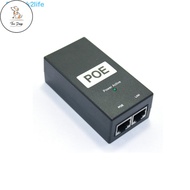 DC POE Power Injector, 24V/48V 0.5A 100Mbps POE Power Supply, POE Device Compatible Output 48V 0.5A 