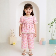 Alesha - Sakata Floral Kids' Outfit Girls' One-Piece Top and Pants Korean Style