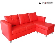 U-RO DECOR รุ่น COSTA-V (คอสต้า-วี) โซฟาเข้ามุม 3 ที่นั่งพร้อมสตูล [มี 3 สี]