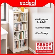 5 Tier Wooden Bookshelf Multipurpose Cabinet Rack Storage Cabinet Book Shelf Utility Kabinet Almari Rak Buku Pejabat