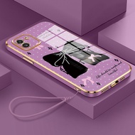 Phone Case For Samsung Galaxy A03 A03s A03 Core Case Black Ribbon Case Women's Pattern Silicone Phon