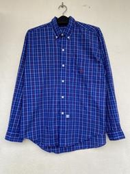 Polo Ralph Lauren 藍色格子格紋長袖襯衫 尺寸20
