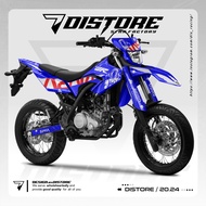 DECAL WR 155 R FULL BODY simpel hitam biru putih tosca supermoto dan motocross