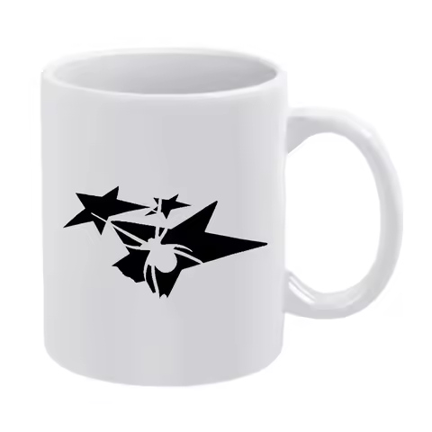 1pc Gothic Spider & Bat Ceramic Coffee Mug - 11oz & Spooky Design with Glowing Eyes, Durable Thermal