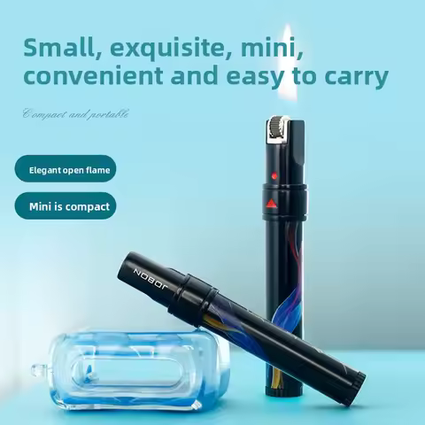 JOBON Metal Ghost Free Fire Butane Gas Lighter Torch Floating Fire Flint Lighter Grinding Wheel Infl