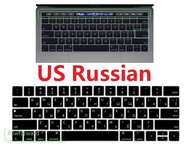 US Russian Russia for MacBook Pro Touch Bar 13 15 2019 2018 2017 A2159 A1989 A1990 A1706 A1707 laptop Keyboard Cover Skin