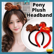 AIDA 2pc 3D Hair Clip Pin Tassel Spring Ancient Palace Wealth Performances Hairband Horse CNY New Ch