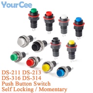 5pcs DS-211 DS-213 DS-316 DS-314 Push Button Switch Self Locking Momentary 10mm Micro Miniature Roun