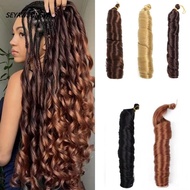 SEYAWSONSW Synthetic French Curl Braiding Hair, Spiral Curls 24 Inch Length Loose Wavy Braiding Hair