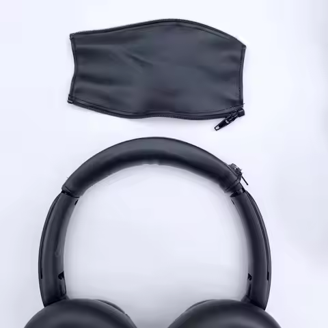 Headband Cover for Anker Soundcore Life Q20, Q30, Q35, Q45, Protein Leather Zippered Headband Protec