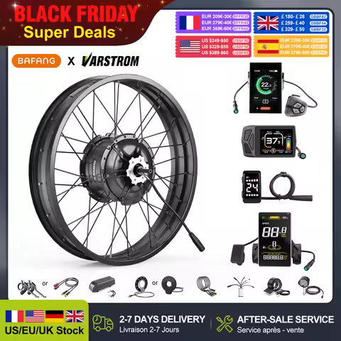 Bafang Wheel Fat Tire Hub Motor 48V 1000W 4.0" 26in 20 Rear Disc Brake Driver Conversion Kit 8fun El