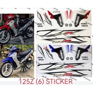 125ZR BODY COVER STICKER STRIPE COVER SET 125ZR (6) MERAH BIRU PETIR YELLOW Y125 Y125Z Y125ZR 125Z 1