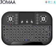 Jomaa Mini 2.4G Wireless Keyboard Backlight Bluetooth Keyboard with Mouse Touchpad Keyboard Bluetooth for Smart TV Box Desktop PC