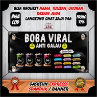 TERBARU - Spanduk Es Boba Viral Kekinian - Banner Jualan Minuman Es Boba Spanduk Backdrop Es Boba Vi