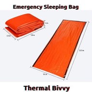 Emergency Thermal Bivvy Sleeping Bag Survival Kit Blanket Ultralight