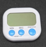 多功能電子秒錶定時磁貼計時器 磁石 帶支架磁鐵 廚房定時器 倒數計時器 電子提醒器 - 白色[平行進口]