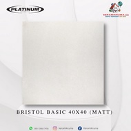 Keramik Lantai Platinum 40x40 Bristol Basic Matt Satin Kasar