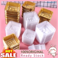 [Jia]  100Pcs Packing Box Portable Safe Square Shape Plastic Moon Cake Boxes for Mooncakes