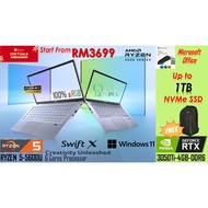 Acer Swift X | SFX14-41G-R8QW Ryzen 5-5600U➕RTX3050Ti-4GB-DDR6/8GB RAM/512GB NVMe SSD/14.0"IPS FHD-1