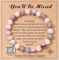 Shonyin Retirement Gifts for Women 2025 Coworker Leaving Gifts Compass Bracelet You Will Be Missed F