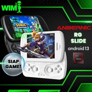 MSIA STOK Permainan Tangan ANBERNIC RG Slide Handheld Gaming Console 4.7" Android 13 UNISOC T820 Wit