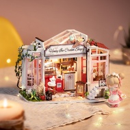 [BẢN QUỐC TẾ TIẾNG ANH] Mô hình nhà DIY Doll House Robotime Honey Ice-cream Shop DG148 Miniature Kèm