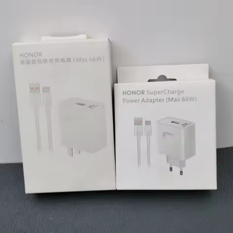 Honor 66W EU/US SuperCharge Fast Power Wall Charging Adapter For Magic 7 6 5 4 3 X60 Pro V5 V3 VS3 X