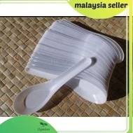 80pcs Disposable Plastic Spoon / Spoon / Soup Spoon / Sup Sudu Plastik Pakai Buang Disposable Spoon 