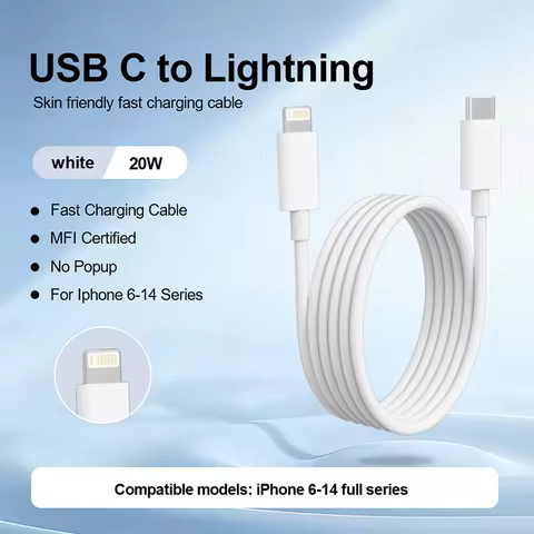 20W PD Type C to Lightning Data Cable for Iphone 14 13 12 11 Pro Max XS Max X 7 8 6 Plus SE Original