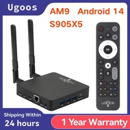 Kotak TV Pintar Ugoos Am9 Android 14 Amlogic S905x5 4gb 64gb Wifi Bt5.2 1000m Hdr Android Set Top Bo