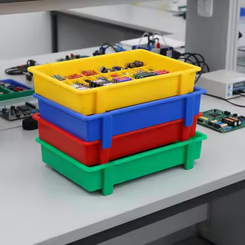 1PCS Thickened Plastic Lithium Battery Storage Box For 18650 Cells - Divided Transport And Turnover 