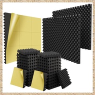 (KYSB) 24 Pack Self Adhesive 1.5x12x12Inch Sound Proofing Egg Crate Acoustic Foam Soundproof Wall Pa